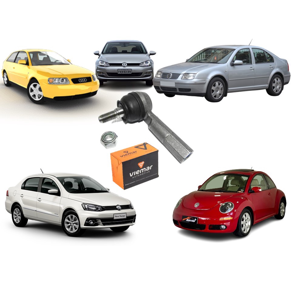 Par Terminal Direção Audi A1 A3 Polo Fox Gol Golf Up Bora em Oferta na Shopee