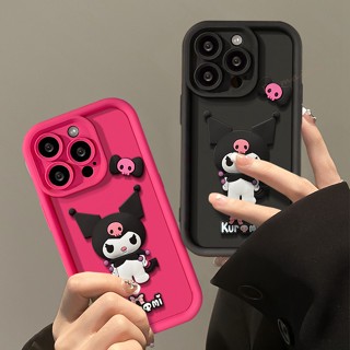 Capa Kuromi Cute Liquid Case Para iPhone 11 12 13 14 15 Pro MAX Plus 11Pro 13Pro 6 6S 7 8 X XR XS 14Pro 15Pro De Silicone Macia À Prova De Choque 3D