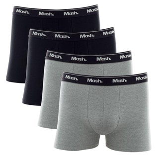 Kit Cueca Boxer Mash 4 Peças Masculina Algodão Elástico