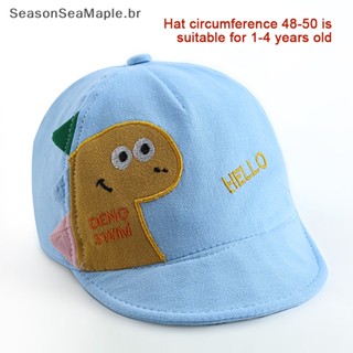 Chapéu De Dinossauro SeaMaple Cartoon Baby Hat Algodão Macio Proteção Solar Infantil Boné De Beisebol .