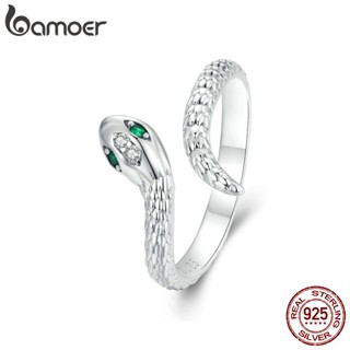 Bamoer 925 Sterling Sliver Ring Viper Anel De Abertura Jóias De Moda Presentes Para Mulheres