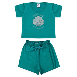 CONJUNTO INFANTIL DE VERÃO PARA MENINA TAM 4 AO 14