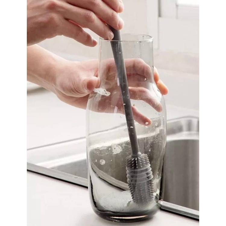 Escova de Limpeza de Silicone Limpa Copo Mamadeira Garrafa Jarra Multiuso