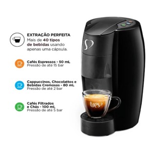 Cafeteira Expresso Três Corações Lov Basic Multibebidas Preta 127V