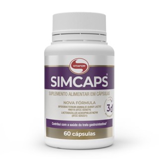 Simcaps Probiótico com Cepas Suplemento 60 Capsulas Vitafor