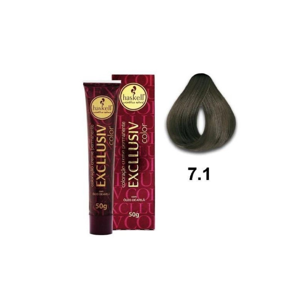 Tintura Haskell 7.1 Louro Médio Acinzentado em Oferta na Shopee