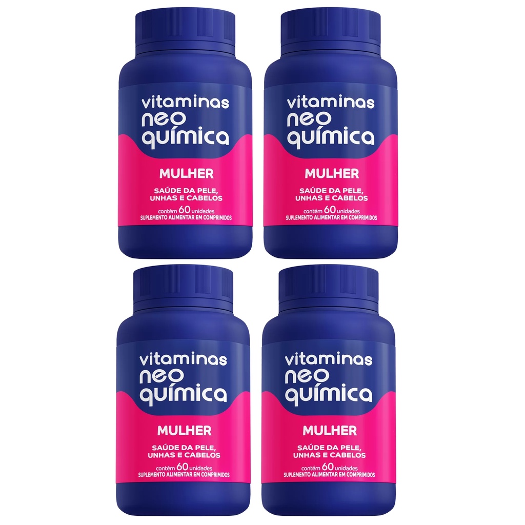 Kit 4 Vitamina Mulher 60 Cápsulas - Neo Química