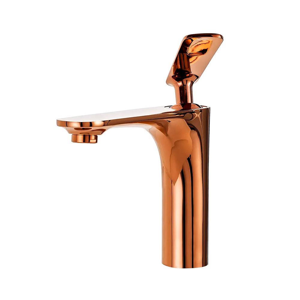 Torneira para banheiro Misturador Monocomando Baixa Caeté Pingoo - Dourado Rose