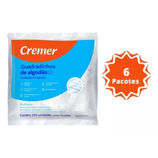 KIT 6 Algodão Quadradinho Cremer Multifunções Com 1500 UN