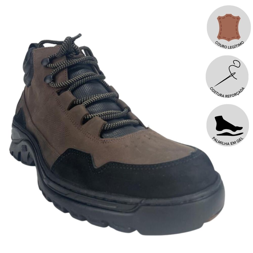 Coturno Anatomic Gel Com Cadarço Palmilha Gel Sola Antiderrapante Para Homem Usar Dia A Dia