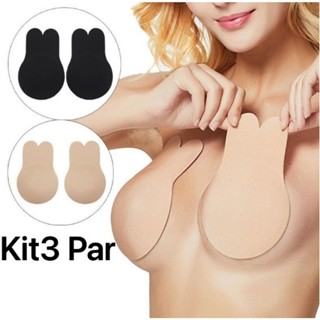 KIT12 Par Sutiã Adesivo Pushup Sutian Adesivo levante Seios Peitos Invisible BEGE