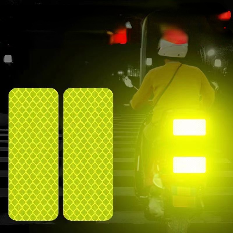 10pcs Adesivo Refletivo Automóvel Conjunto De Fita Refletiva Autocolante Barra De Segurança Decalques De Aviso