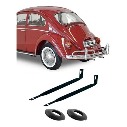 Par Tubo + Guarnicao Suporte Parachoque Traseiro Fusca /70 em Oferta na Shopee