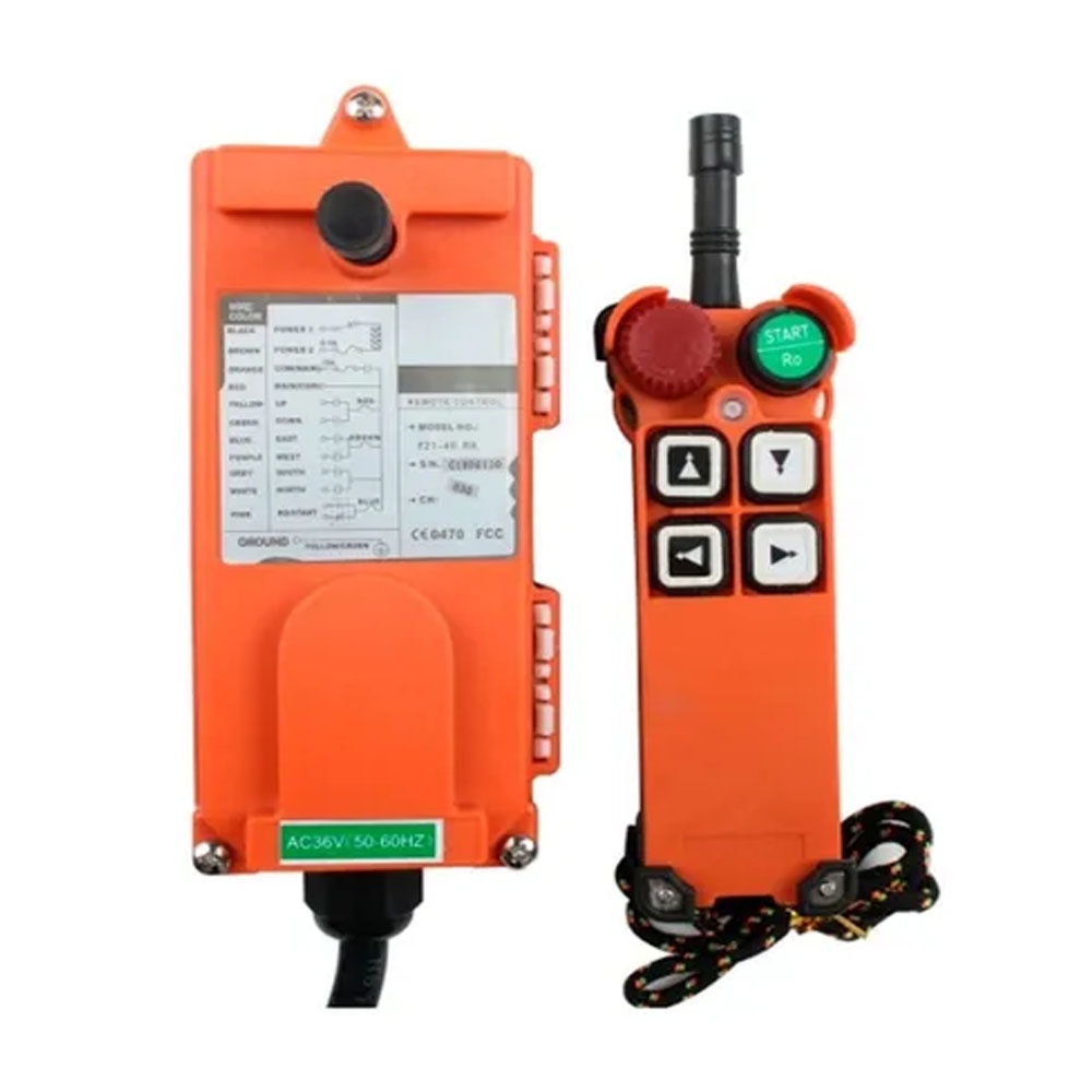Controle Remoto Para Talha Ponte E Grua Uhf 868 Mhz Alim. 220 Vac Modelo F21-4S (J19)