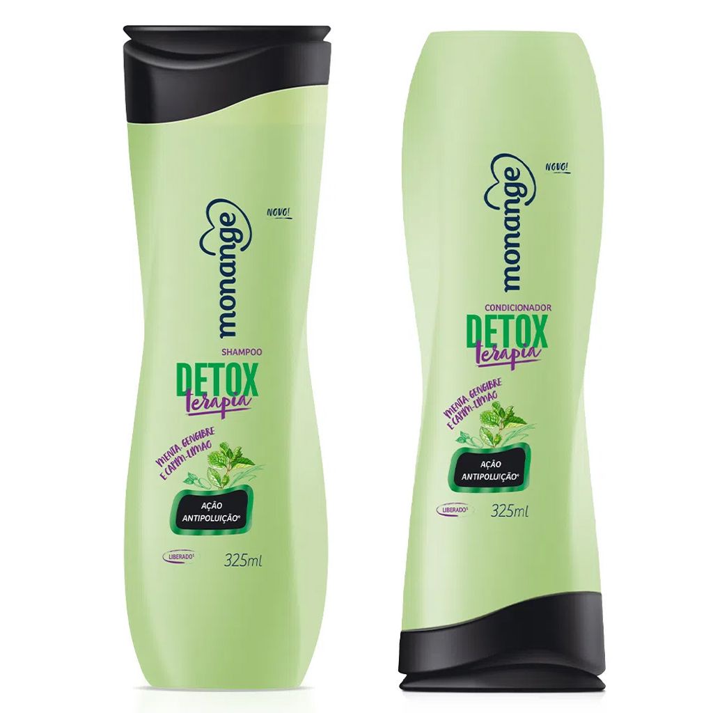 Kit Shampoo 325ml e Condicionador 325ml Monange Detox Terapia - Beauty