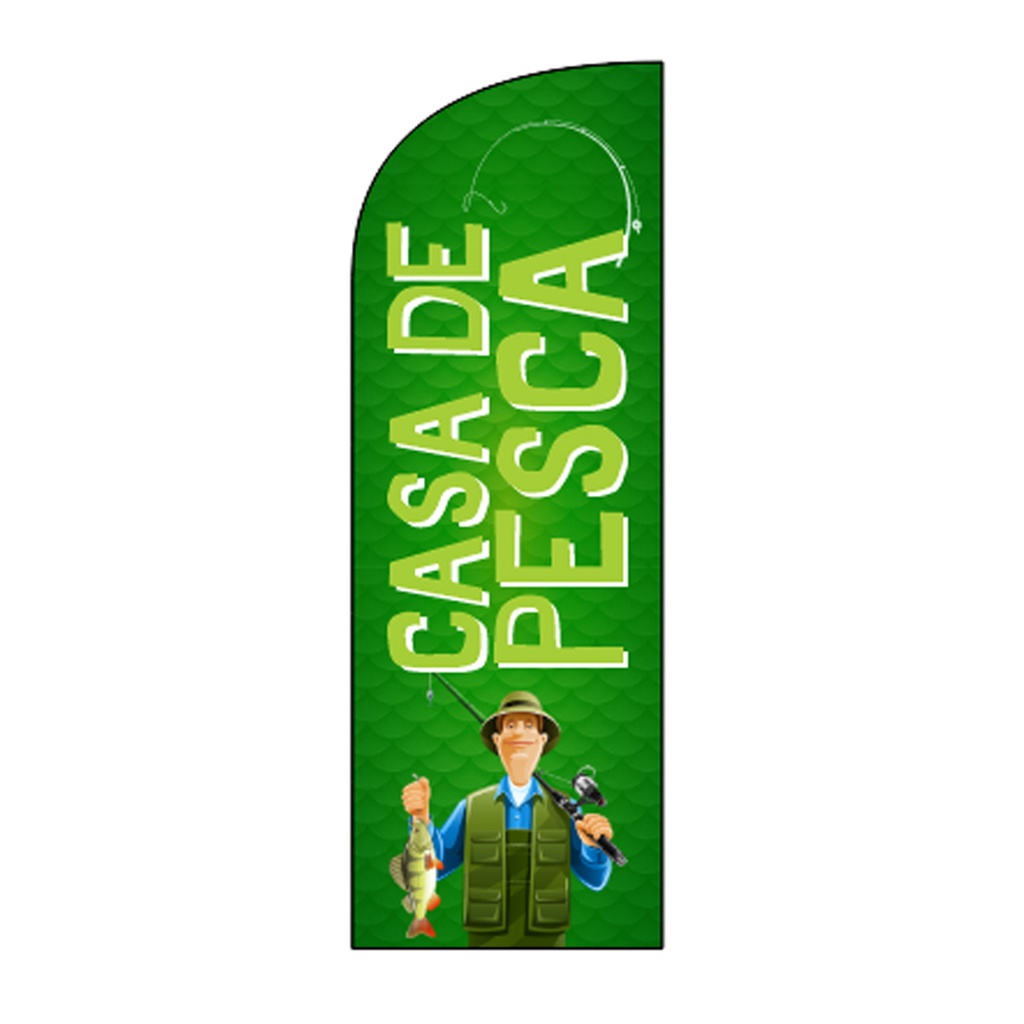 BANDEIRA PARA WIND BANNER 3 MTS SOMENTE PANO CASA DE PESCA