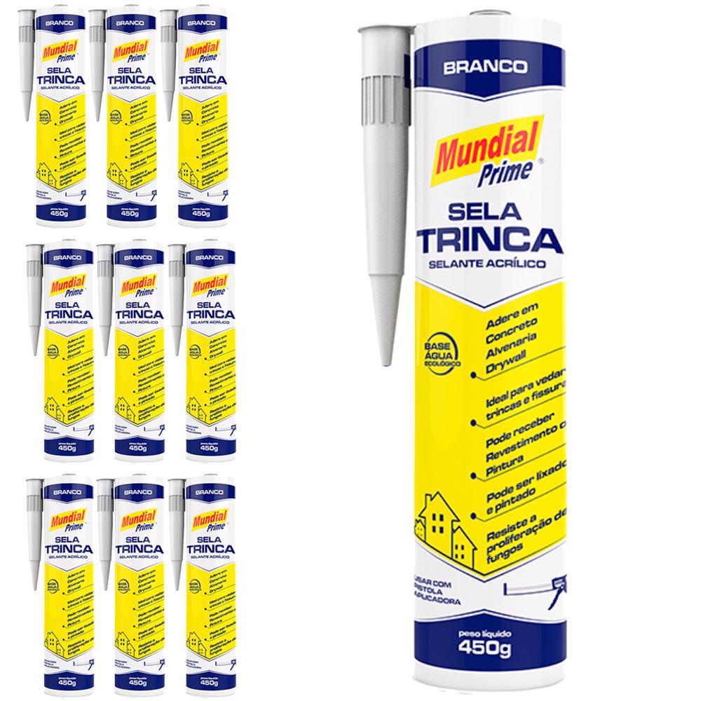 Sela Trinca Adesivo Vedante 450 g Branco 10 Uni MUNDIAL PRIME