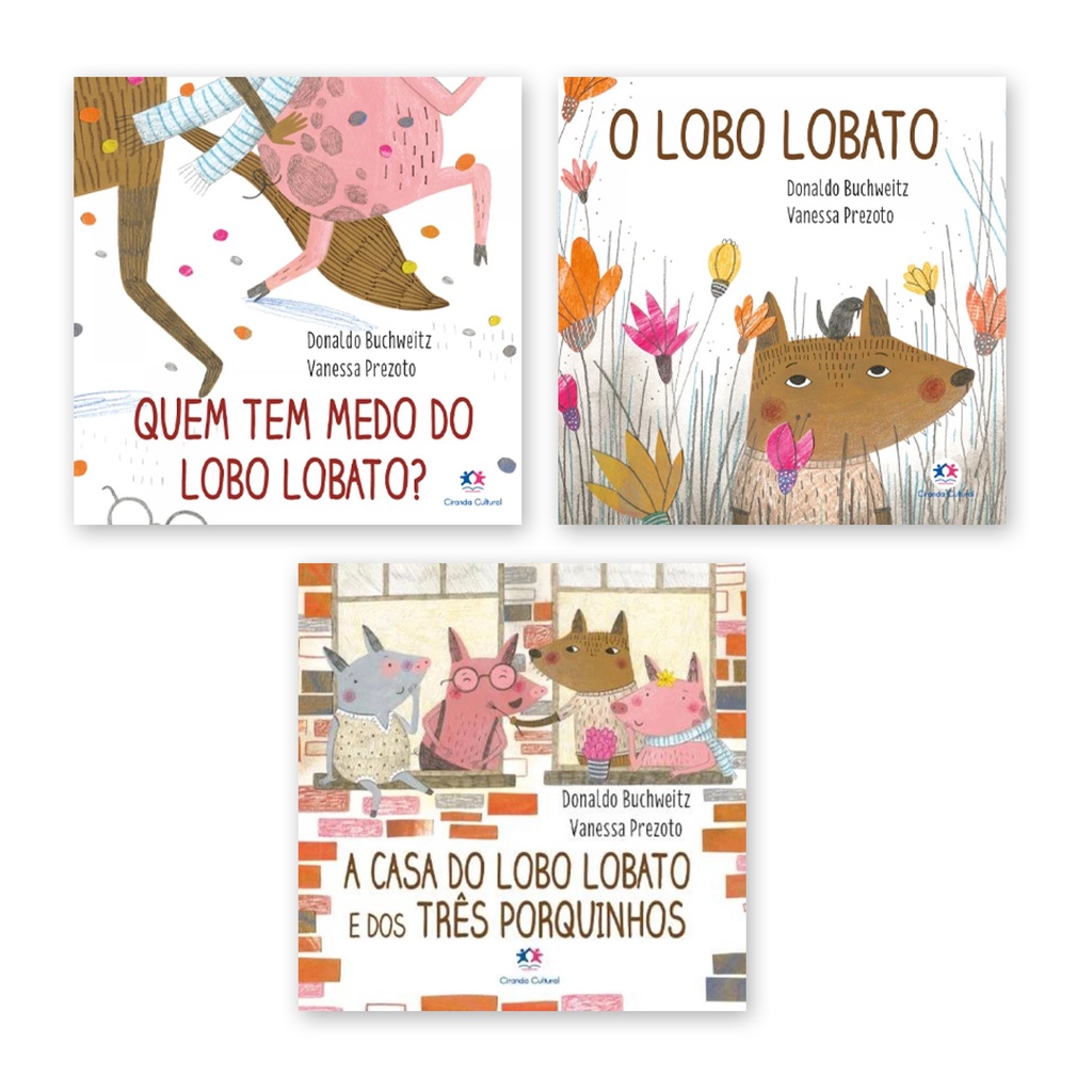Kit com 3 Livros - Literatura Inf. Cartonado - Lobo Lobato em Oferta na Shopee