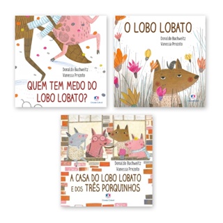 Kit com 3 Livros - Literatura Inf. Cartonado - Lobo Lobato em Oferta na Shopee