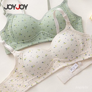 LNA10051 Casual bonito floral impressão sem fio sutiãs para as mulheres (sujo branco/rosa/verde) DRMF