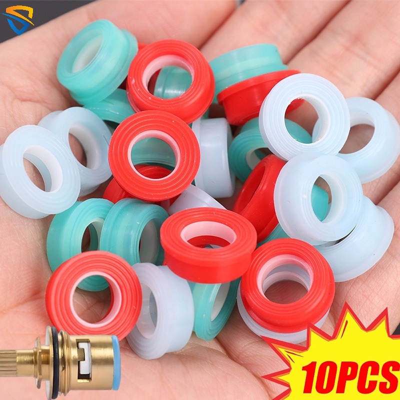 10Pcs Arruela De Torneira Macia Silicone De Reparo Junta De Vedação Do Cabeçote De Chuveiro Acessórios Plugue De Canalização Da Mangueira À Prova