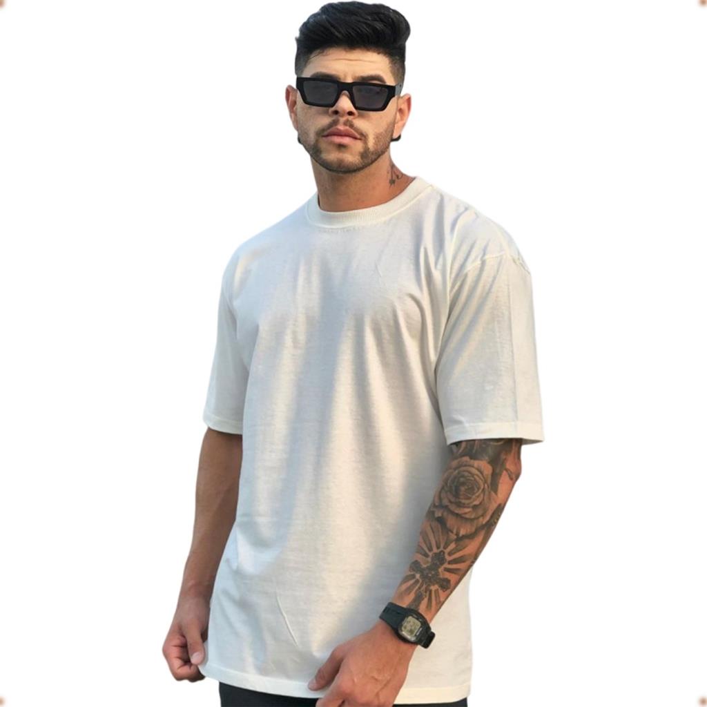 Camiseta Streetwear Gola U Basica Masculina Lisa Swag Slim Camisa Oversized Masculina Lisa Gola Alta