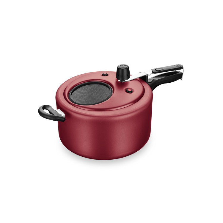 Panela de Pressão Superior Mta com Visor Preto 8,0 Litros