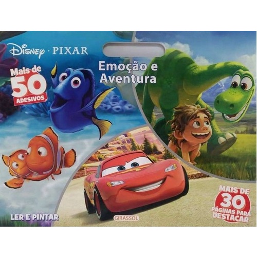 Disney Pixar Ler e Pintar - Livro de Colorir e Adesivos (Novo, Lacrado)