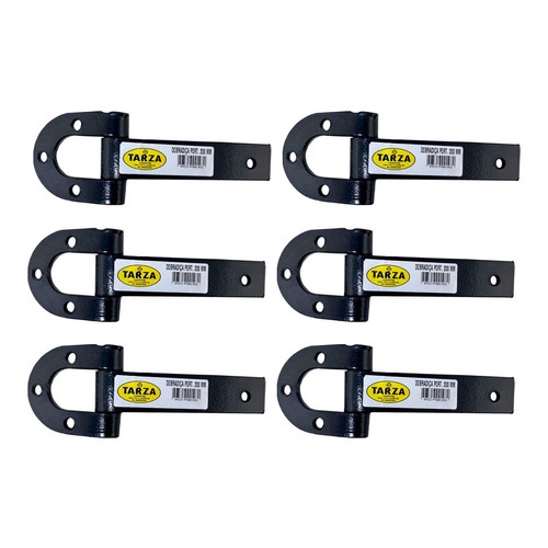 6 Unidades Dobradiça Para Porteira Ferradura Forjada 200mm Tarza