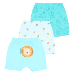 Kit Bermuda Bebê Kiko Baby Menino Suedine Safari - 3 Peças