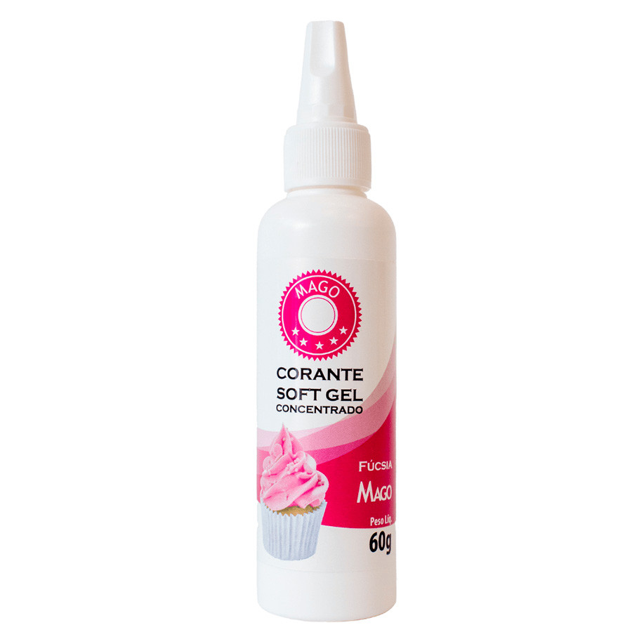 Corante SoftGel Fucsia - 60g - 1 unidade - Mago - Rizzo