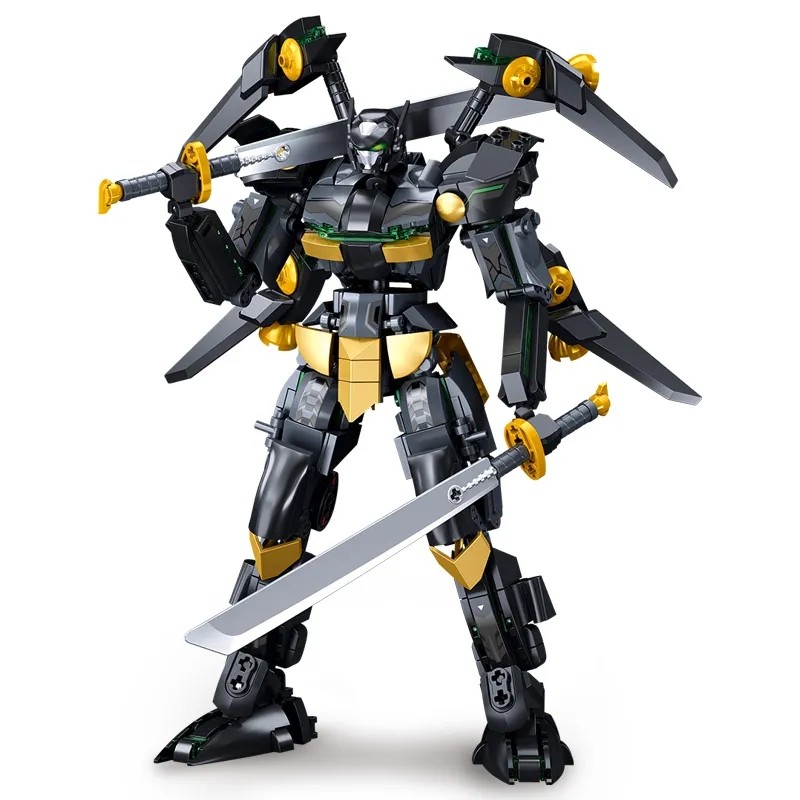 Robô de Montar Infantil Batman Preto 1052-1053 Krypton Superman Mecha