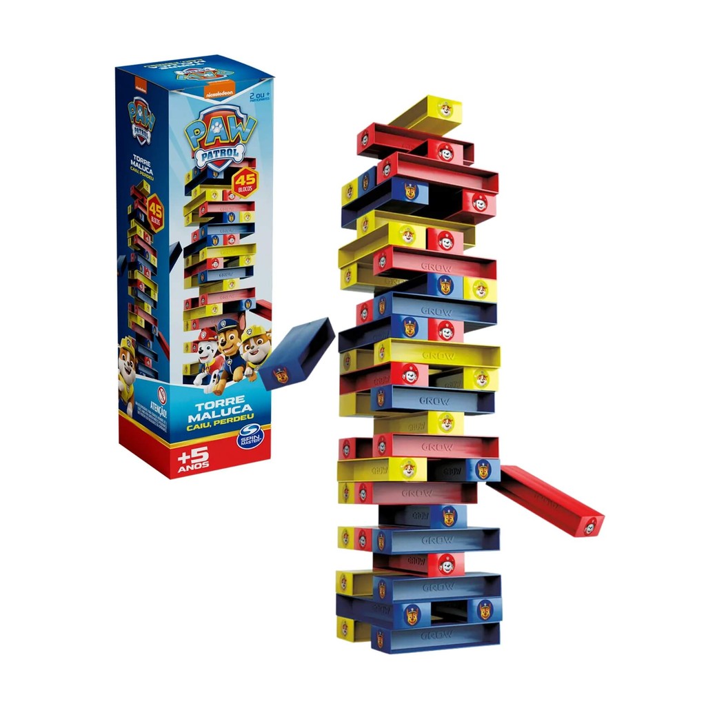 Jogo Infantil Torre Maluca Patrulha Canina Grow - 04395 - Hobbies & Collections