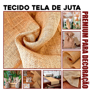 Tecido De Juta Tela De Juta Artesanato Decoração 4,00 x 1,00 Metro Largura em Oferta na Shopee