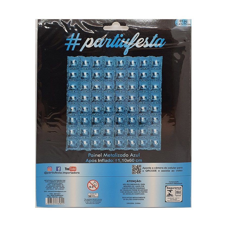 Painel Balão Azul Metálico p/ Festa Shimmer Wall Inflável - 4 unidades em Oferta na Shopee