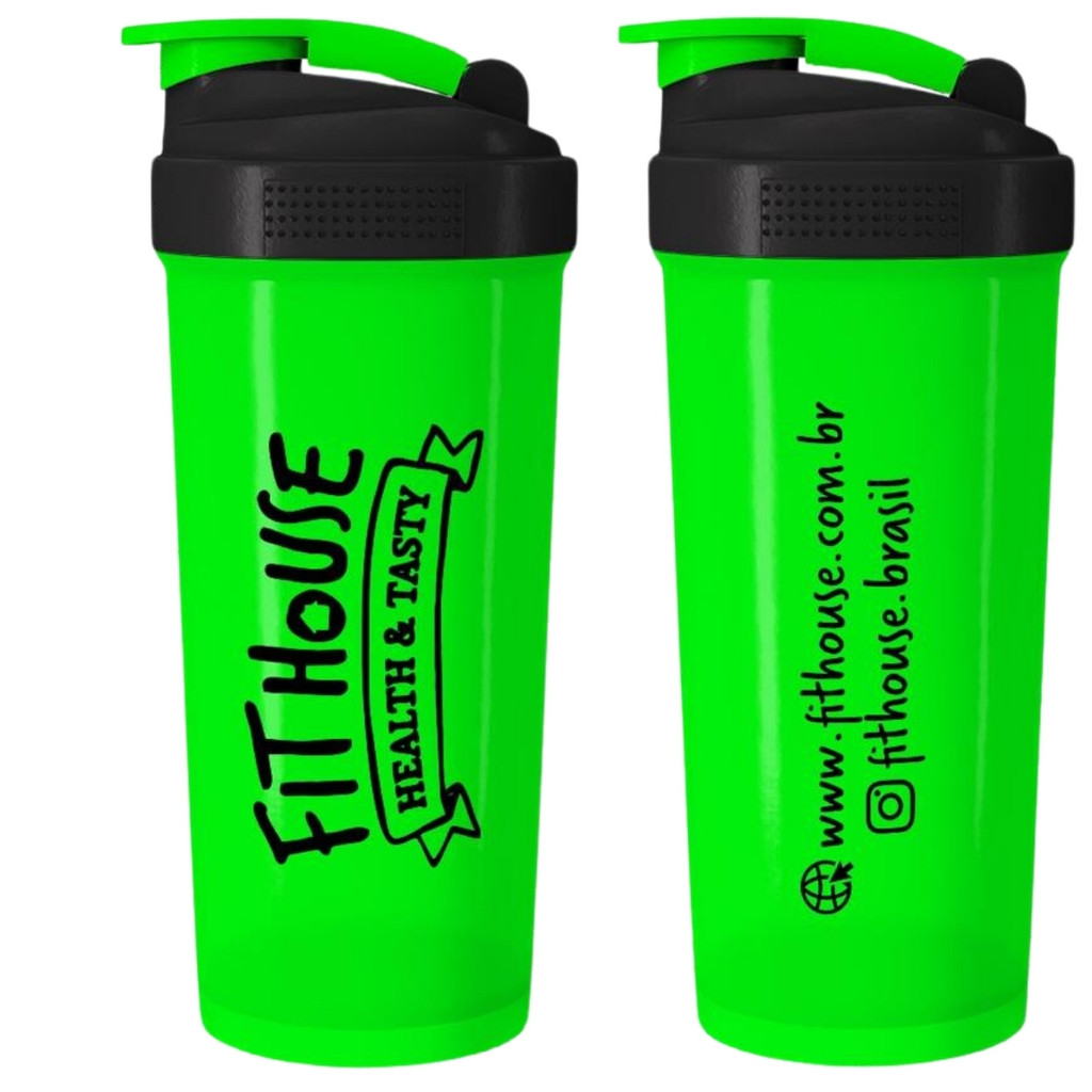 Detalhes do Coqueteleira Fit House 600ml Estampada - Verde