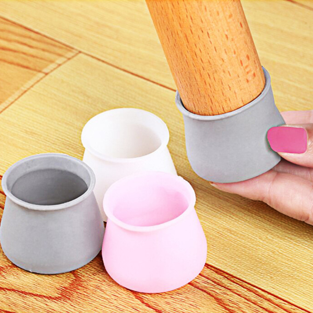 Kit C/ 12/16/20/48 Protetor de Silicone para Pés de Cadeira e Mesa Pés Pezinho Redondo New Arrivals