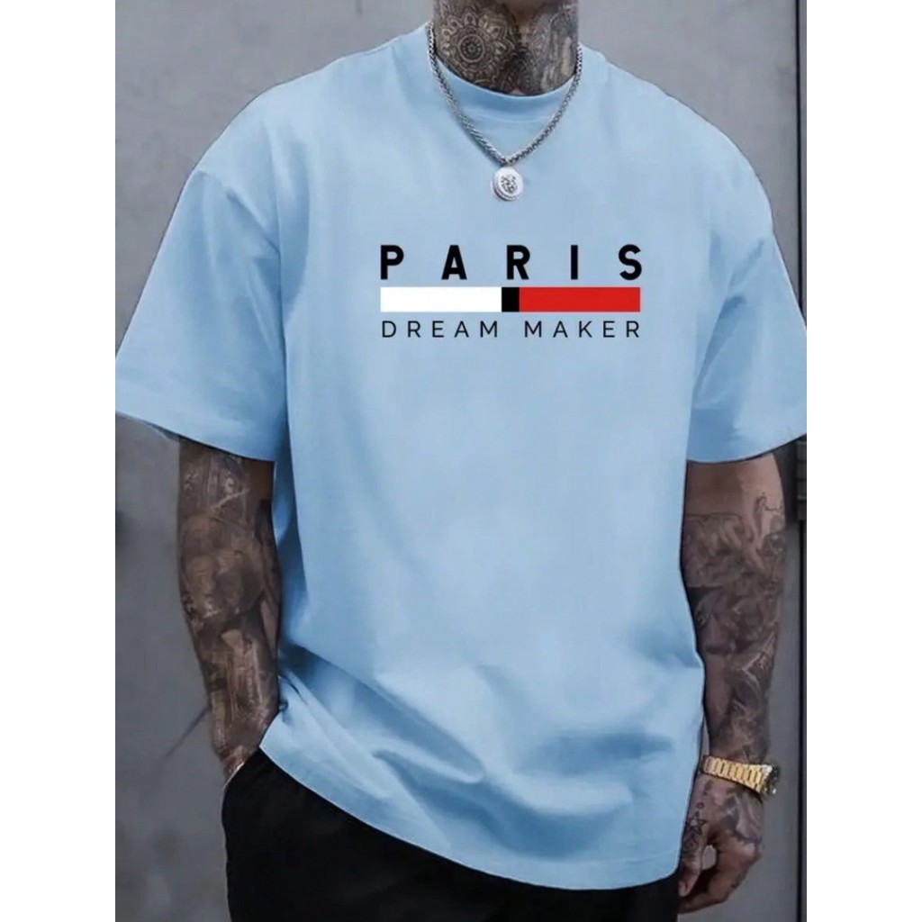 camisa camisa Camiseta Masculina Paris Dream Maker Camisa Premium 100% Algodão Lançamento fashion