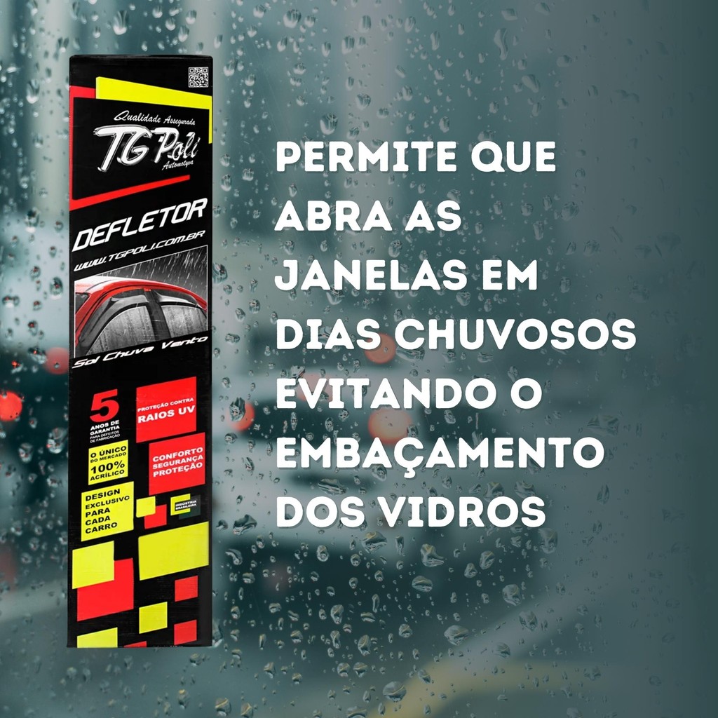 Calha de Chuva Gol Parati G2 G3 G4 1998 até 2014 4 portas TG Poli - 22004 em Oferta na Shopee