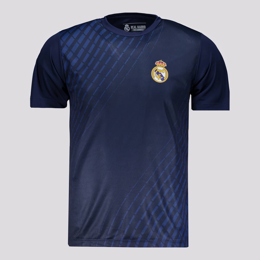 Camisa Real Madrid Dry Fit Marinho em Oferta na Shopee