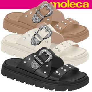 Sandália Feminina Moleca Papete Slide Fivela Casual Lançamento Conforto em Oferta na Shopee