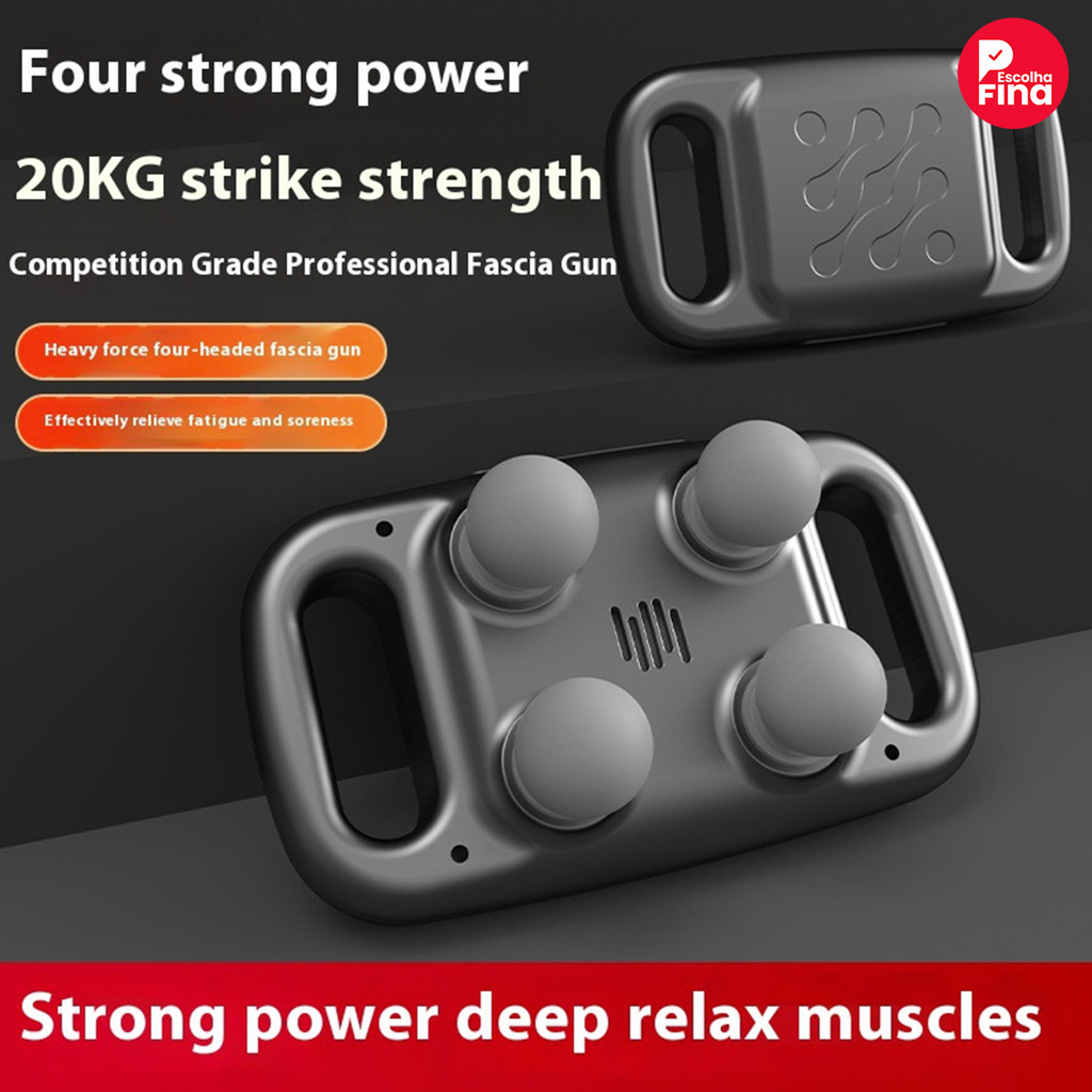 Novo produto: um profissional e portátil massageador elétrico de alta frequência muscular em formato de pistola em Oferta na Shopee