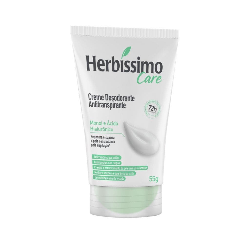 Desodorante Cremoso Herbíssimo Care Monoi E Acido Hialurônico 55gr