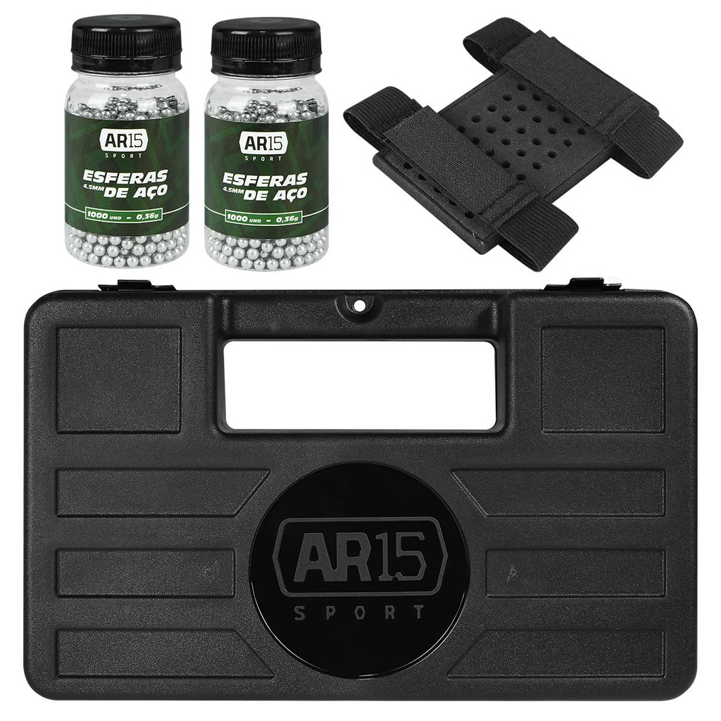 Kit Maleta Rígida 29cm + Porta Chumbinho + 2mil Esferas de Aço 4.5mm em Oferta na Shopee