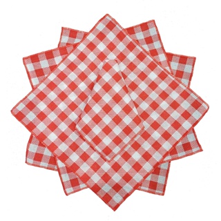 10 Guardanapos Xadrez Vermelho e Branco em Oferta na Shopee
