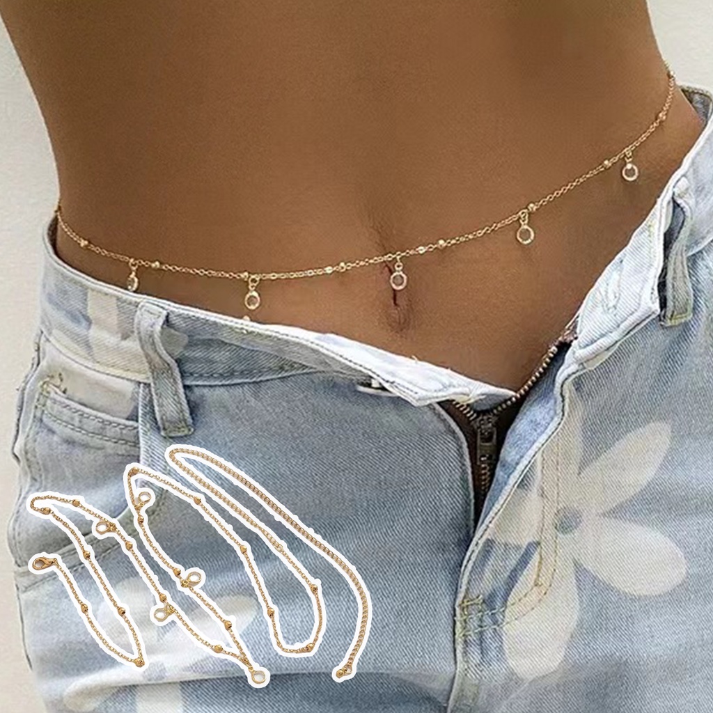 1PC Corrente Sexy Belly Waist Chain Boêmia Cinto Boêmio Correntes Jóias Praia Biquíni Moda Acessórios Corpo