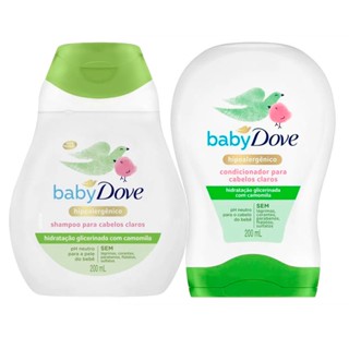 Kit Shampoo e Condicionador Baby Dove Cabelos Claros Hidratação Enriquecida 200ml