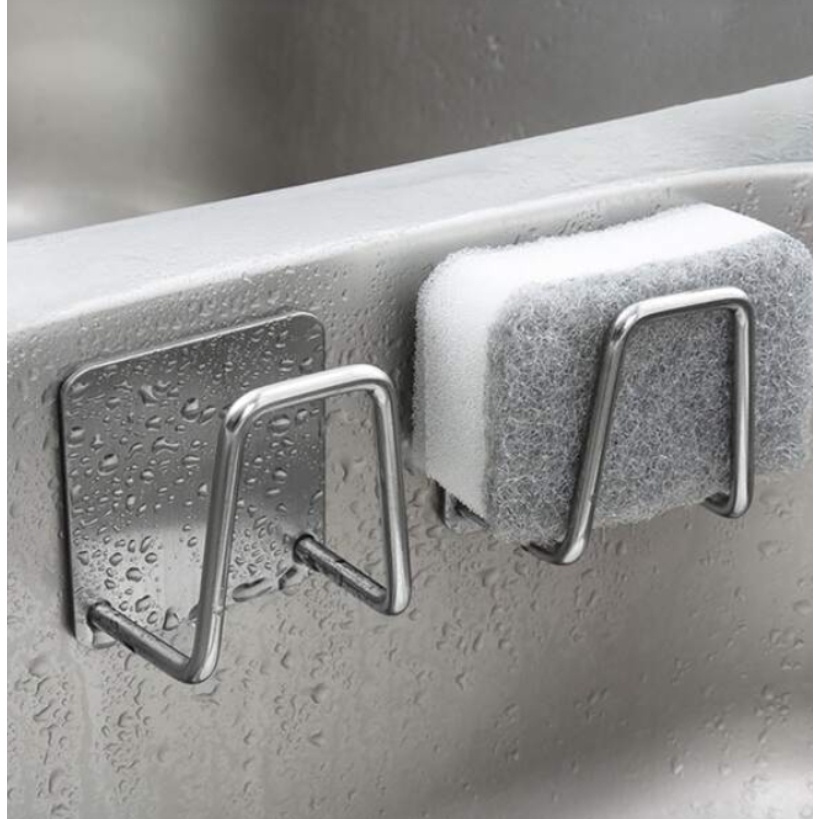 Suporte Para Esponja De Pia Gancho Cozinha Aço Inox Bucha Banheiro Multifuncional Organizador UtensíliPorta-Papéiso