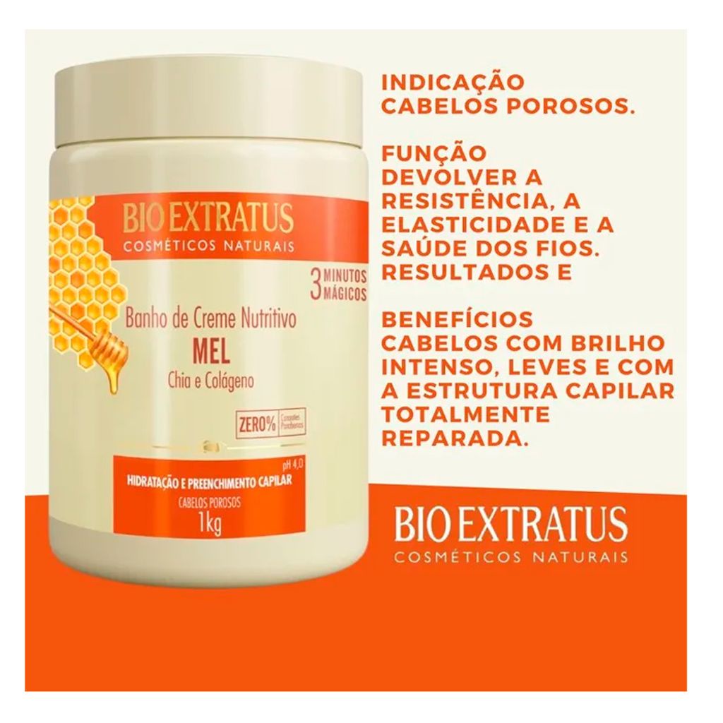Creme de Tratamento Bio Extratus Mel 1kg - Beauty