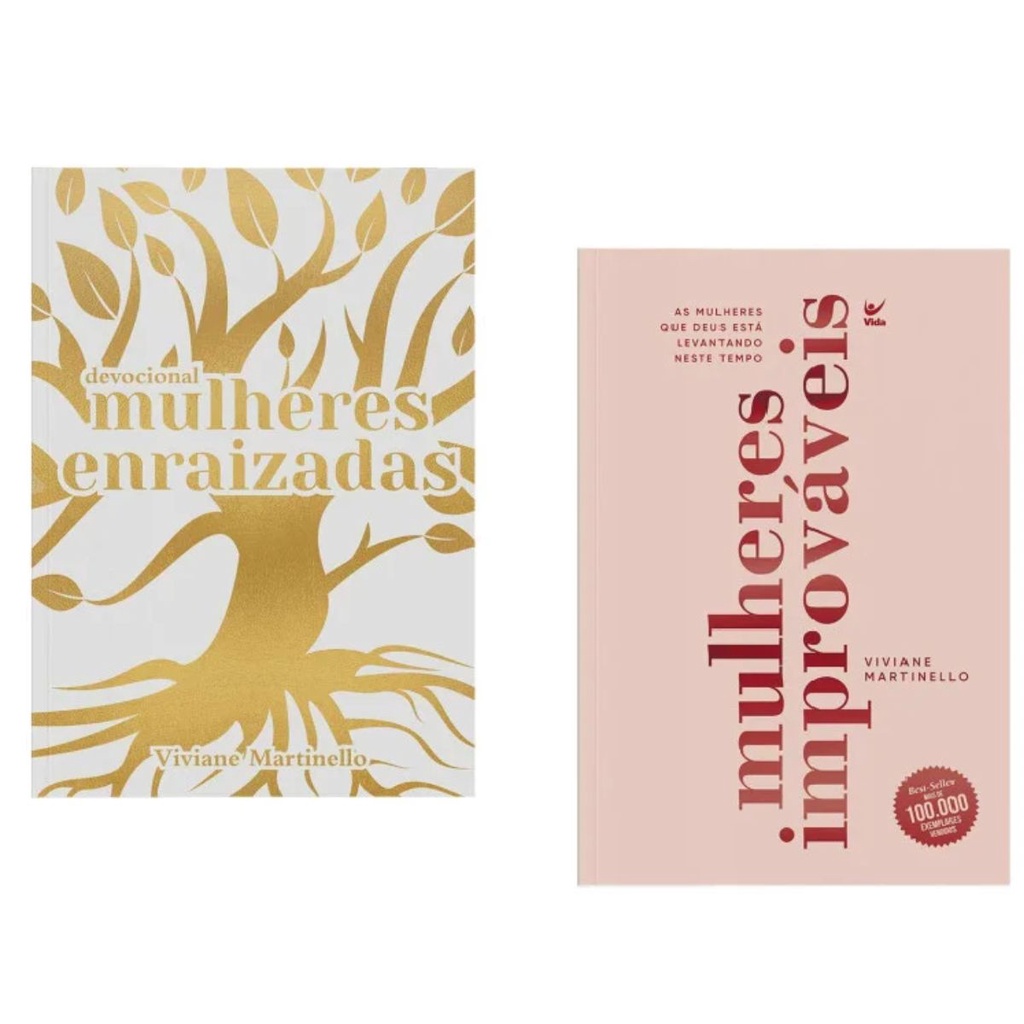 Kit 2 Livros Mulheres Improváveis + Mulheres enraizadas | VIVIANE MARTINELLO